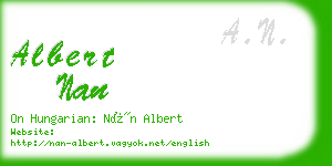 albert nan business card